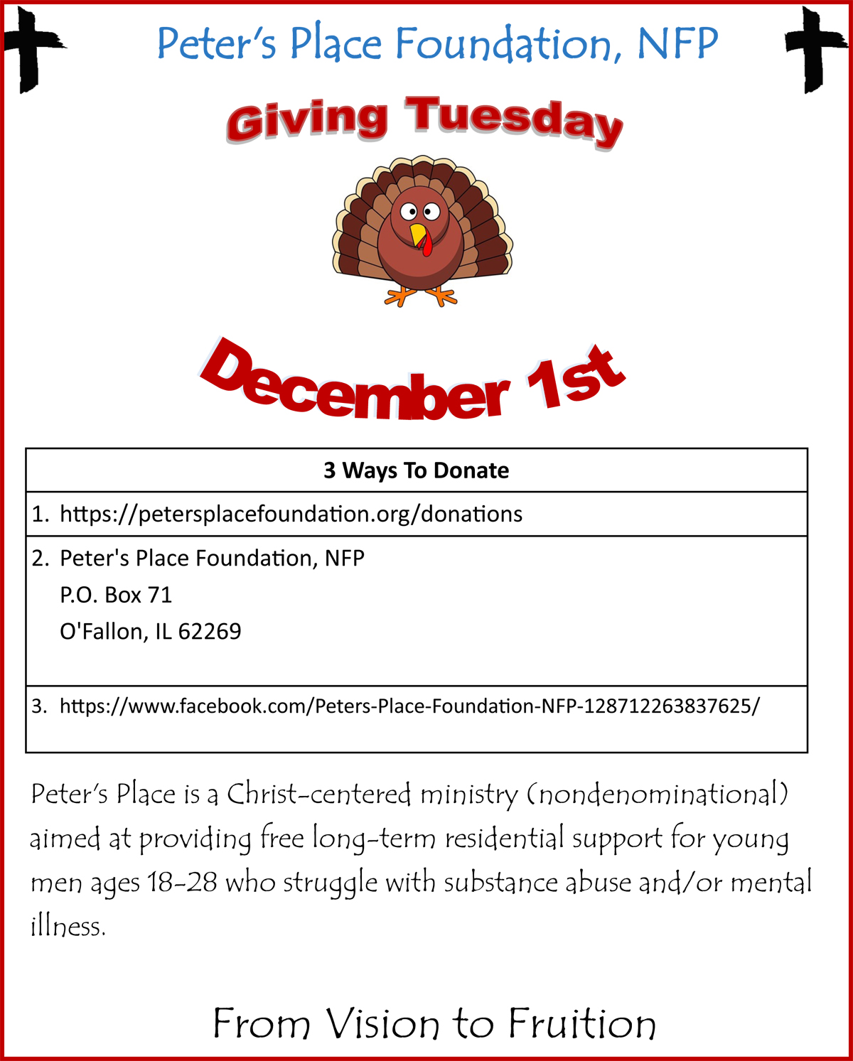 2020 Giving Tuesday for Peter's Place Foundation NFP 2020 Giving Tuesday for Peter's Place Foundation NFP