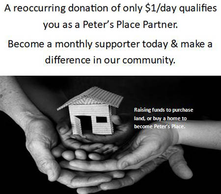 Become a Peter's Place Donation Partner